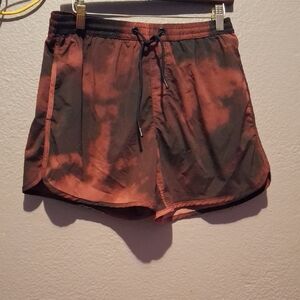 Zara Red and Black Athletic Shorts